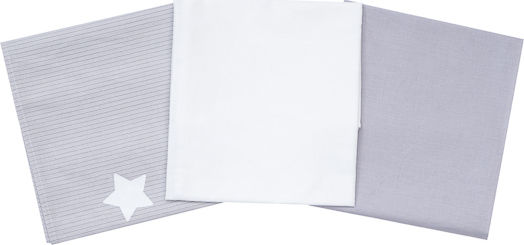 Mother Baby Little star Swaddle Wraps Gray 90x90cm. 3pcs