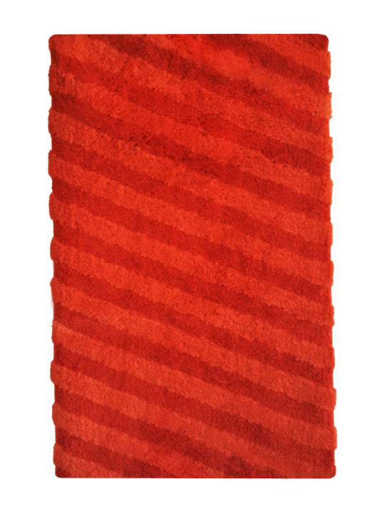 Sorema Badematte Baumwolle Rechteckig Oblique Rot 60x100cm