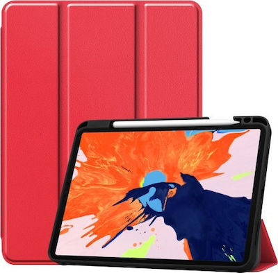 Tri-Fold Klappdeckel Synthetisches Leder Rot (iPad Pro 2020 12,9 Zoll) 101120500C