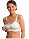 Carriwell Padded Maternity & Nursing Sports Bra with Clips White