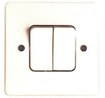 Tichka Recessed Electrical Lighting Wall Switch with Frame Basic White 065202.10