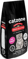 Catzone White Cat Litter Clumping Odour Control Cat Litter Baby Powder 10kg