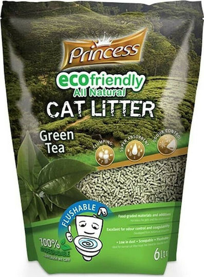 Princess Eco Friendly Pelete pentru Pisici cu Aromă Ceai verde 6lt