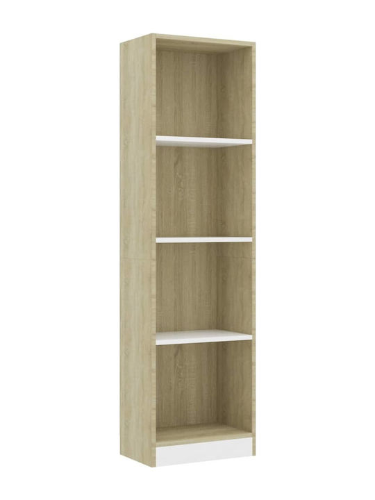 Shelving Unit Floor Beige 40x24x142cm