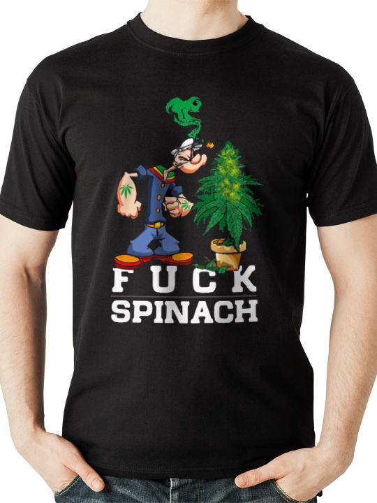 T-Shirt POPEYE "FUCK SPINACH" SCHWARZ
