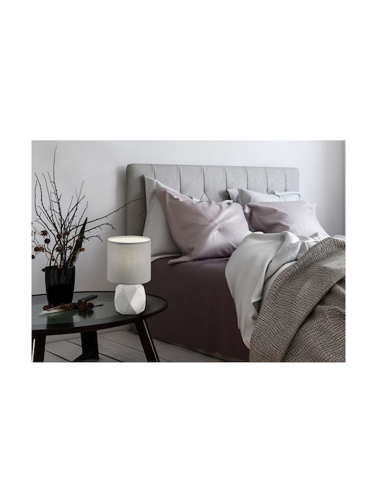 Trio Lighting Pike Concrete Table Lamp for Socket E14 with Gray Shade and Base