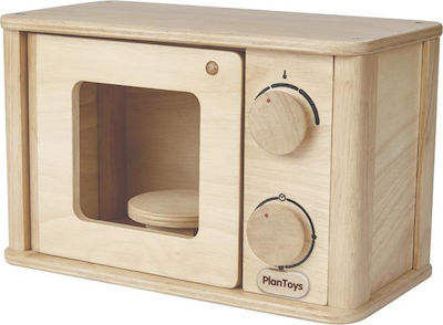 Plan Toys Kids Household Appliance Φούρνος Μικροκυμάτων made of Wood