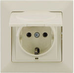 Mutlusan Single Power Socket Beige