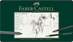 Faber-Castell Pitt Graphite Σετ 26 Μολύβια με Γόμα Πράσινα