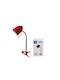 Aigostar Office Lamp with Flexible Arm for Socket E27 E27 and Clip in Red Color