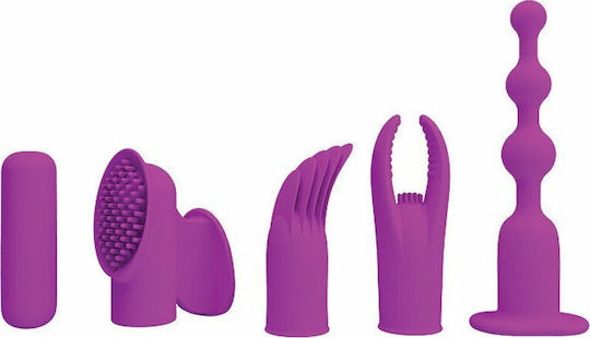 Pretty Love Joy Collection Set with Vibrator Heads Purple