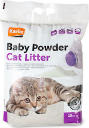 Karlie Flamingo Clumping Odour Control Cat Litter Baby Powder 15kg