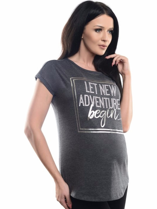 Purpless 2201 Maternity T-Shirt Gray
