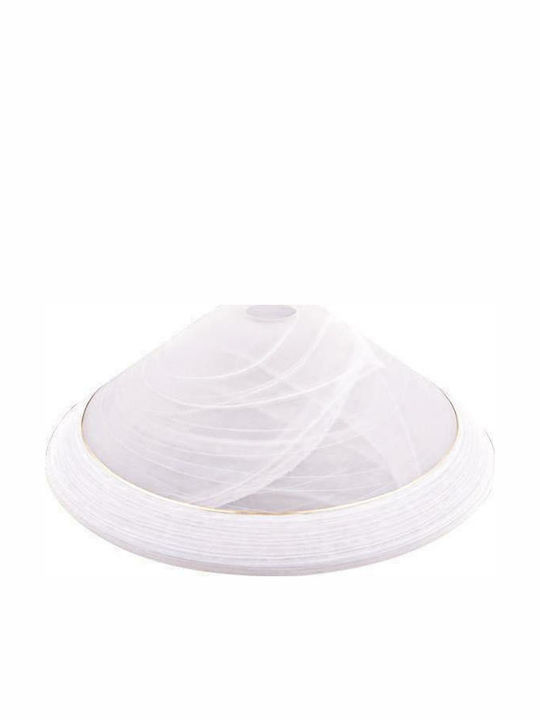 Eurolamp Sophie Στρογγυλό Καπέλο Φωτιστικού Λευκό με Διάμετρο 45cm