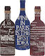 Inart Bottle holder Wall Mounted Wooden Wine Rack for 3 Bottles Multicolour 45x15x56cm