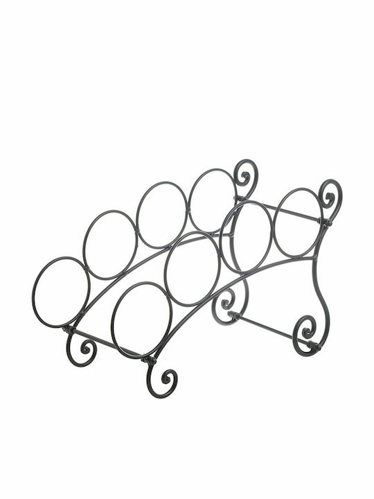 Inart Weinregal Tischplatte Metallisch Schwarze 3-70-872-0158 Inart Weinregal Tischplatte Metallisch Schwarze 3-70-872-0158