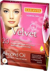 Karaver Velvet Ταινίες Αποτρίχωσης για το Πρόσωπο Almond Oil 20τμχ