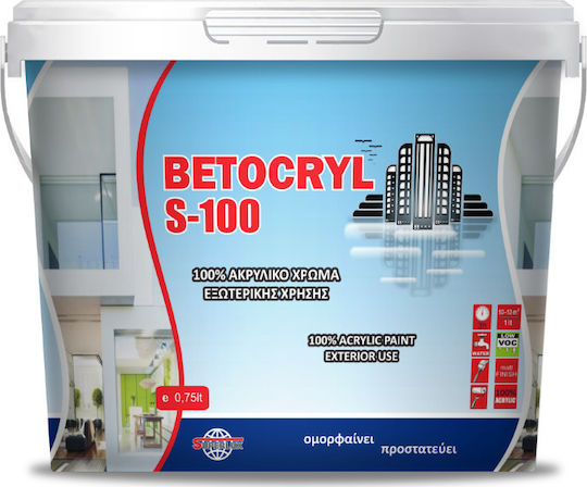 Superlux Concrete Paint Acrilyc Betocryl S100 Grey 750ml