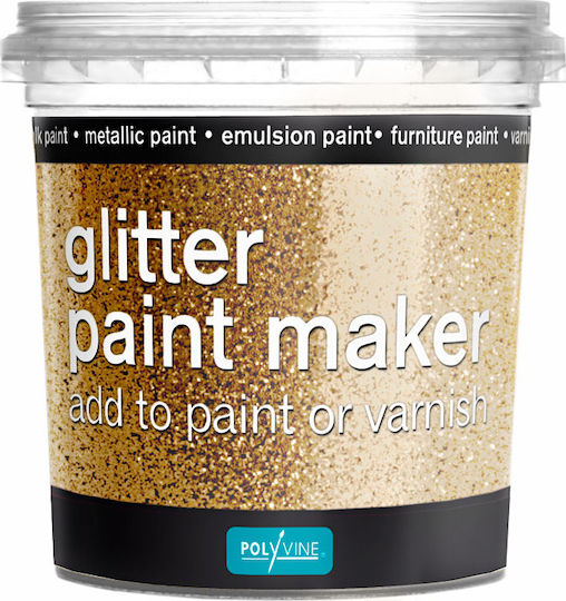 Polyvine Glitter Paint Maker Χρώμα Τεχνοτροπίας Χρυσό 75gr