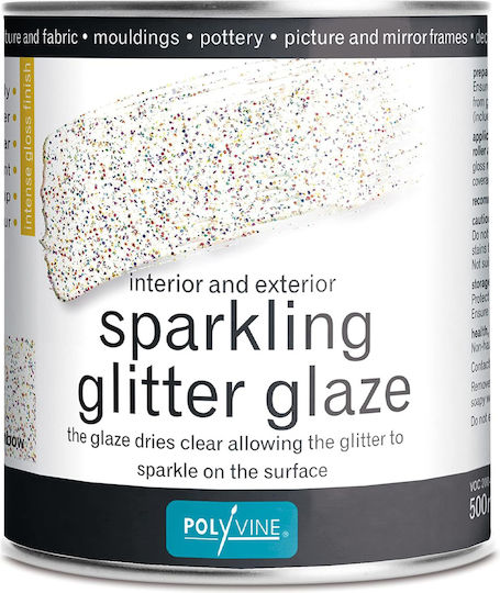 Polyvine Sparkling Metallic Glitter Εφέ Τεχνοτροπίας Πολύχρωμο 500ml
