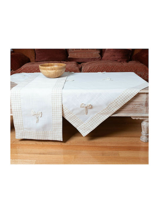 Silk Fashion Bow Cotton & Polyester Tablecloth 3 140x140cm