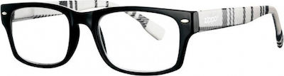 Zippo Unisex Reading Glasses +1.00 Black 31Z-B4-BLK100