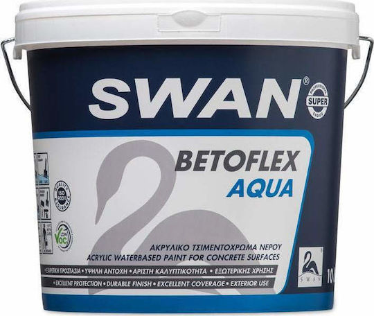 Swan Betoflex Aqua Τσιμεντόχρωμα Ακρυλικό Λευκό 10lt