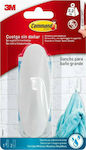 3M Plastic Hanger Kitchen Hook with Sticker White 17083W