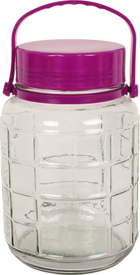 Keskor General Use Glass Jar with Lid Transparent 3000ml