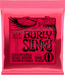 Ernie Ball Complete Set Nickel Wound String for Electric Guitar Slinky Burly 11-52