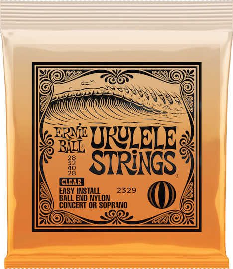 Ernie Ball Set of Nylon Strings for Ukulele Ukulele Ball End Clear 28 - 40"
