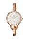 Q&Q Watch with Pink Gold Metal Bracelet