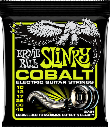 Ernie Ball Set of Cobalt Strings for Electric Guitar Slinky Cobalt Regular 10 - 46"