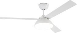 Faro Barcelona Rodas Ceiling Fan 132cm with Light and Remote Control White