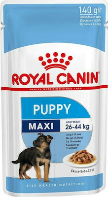Royal Canin Maxi Υγρή Τροφή για Κουτάβι με Κρέας σε Φακελάκι 140γρ.
