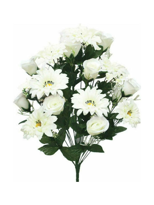 Marhome Bouquet of Artificial Flowers White 60cm 1pcs