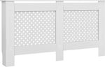 vidaXL White Radiator Cover 152x19x81.5cm 284324