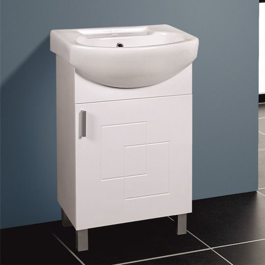 Inter Ceramic ICP5385 Шкаф със Мивка Д50xШ42xВ85см Бял