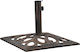 vidaXL Umbrella Stand made of Cast Iron in Bronze Color 12x49x33cm