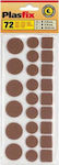 Inofix Möbelsocken mit Aufkleber Brown 72Stück 4089-4