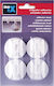 Inofix Plastic Hanger Kitchen Hook with Sticker White 4pcs 2179-2