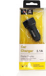 Andowl Car Charger Black Total Intensity 3.1A with a Port USB