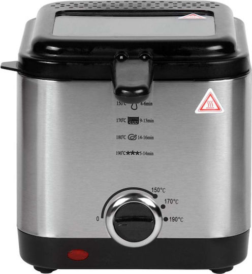 Gem Deep Fryer with Removable Basket 1.5lt Silver