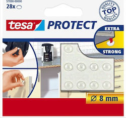 Tesa 57898 Αποσβεστήρες Κρούσεως Στρογγυλοί με Αυτοκόλλητο και Διάμετρο 8mm 28τμχ