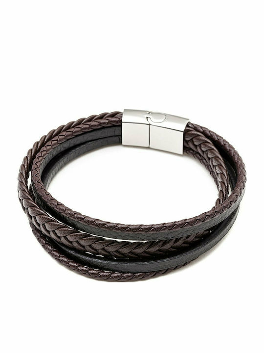 U.S. Polo Assn. Ανδρικό Βραχιόλι από Δέρμα 21cm