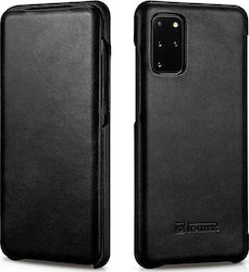 iCarer Curved Edge Vintage Book Leather Black (...
