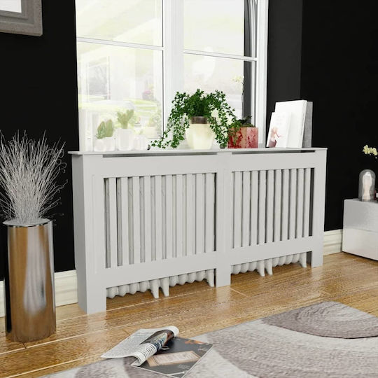 vidaXL Калориферен Капак От MDF Бял 172x19x81см
