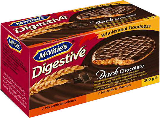 Mcvitie's Kekse Digestive Dark Chocolate Mit Topping Zartbitterschokolade 1Stück 200gr