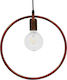 GloboStar Omicron Pendant Light Brown with Socket E27 33x33cm