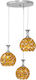 GloboStar Margarita Pendant Light Suspension with Crystals for Socket E27 Gold